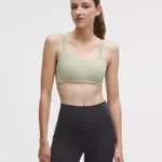 light support yoga sports bra fog green 1