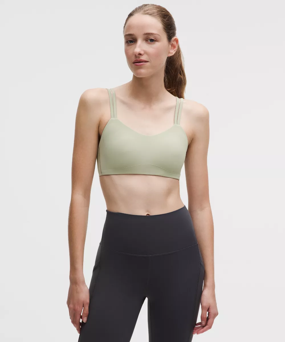 light support yoga sports bra fog green 1