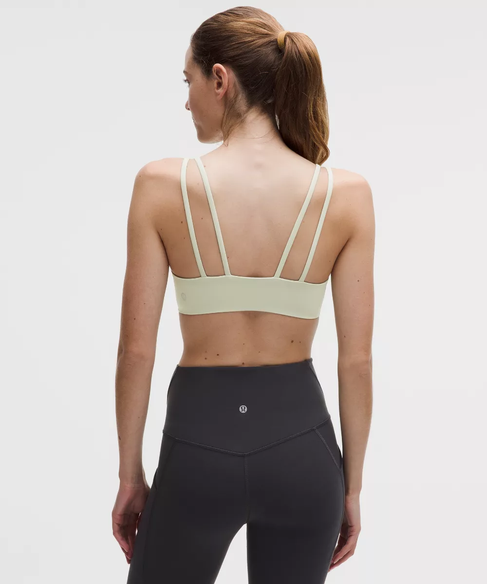 light support yoga sports bra fog green 2